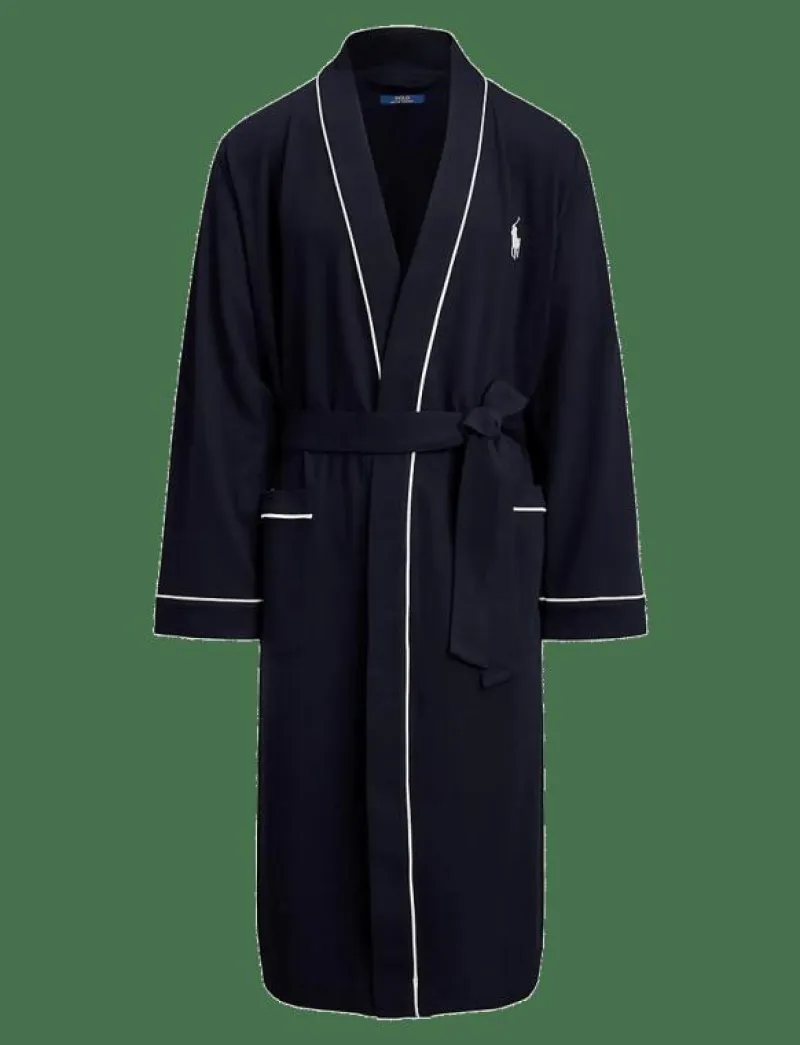 Polo Ralph Lauren Cotton-Blend Jersey Robe - Morgonrock COLLECTION NAVY Outlet