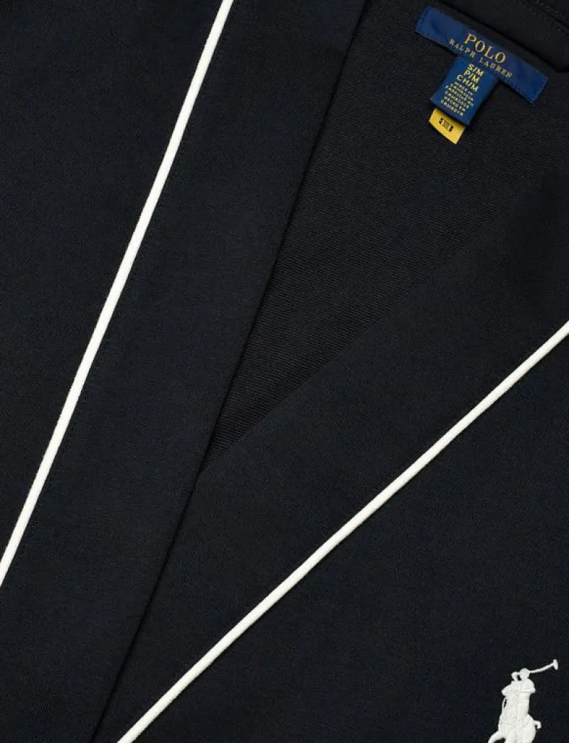 Polo Ralph Lauren Cotton-Blend Jersey Robe - Morgonrock COLLECTION NAVY Outlet