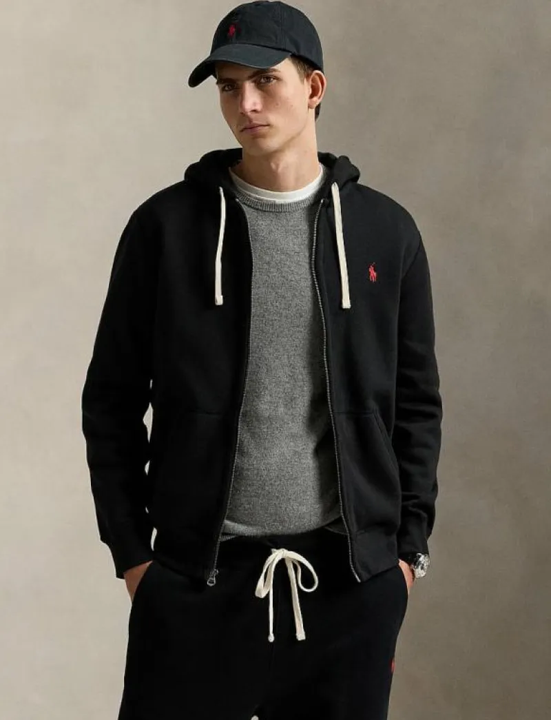 Polo Ralph Lauren Cotton-Blend-Fleece Hoodie - Hoodies POLO BLACK Best