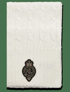 Crest-Patch Cable-Knit Scarf - Halsdukar|Lauren Ralph Lauren New