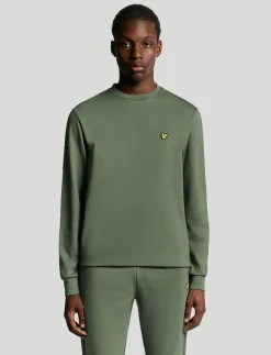 Lyle & Scott Sport Crew Neck Fly Fleece - Sweatshirts X65 CACTUS GREEN Outlet