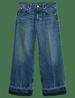 CROPPED FLARE HEM DETAIL JEANS - Utsvängda jeans|GANT Online