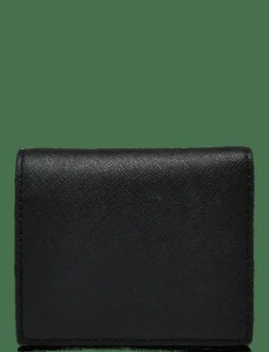 Lauren Ralph Lauren Crosshatch Leather Compact Wallet - Plånböcker BLACK Sale