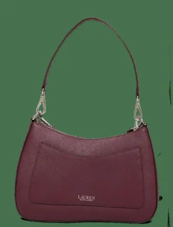 Lauren Ralph Lauren Crosshatch Leather Medium Danni Bag - Handväskor DARK GARNET Outlet
