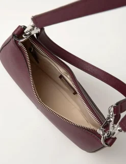 Lauren Ralph Lauren Crosshatch Leather Medium Danni Bag - Handväskor DARK GARNET Outlet