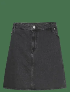 Tommy Jeans CRV MOM UH SKIRT CG4181 - Korta kjolar DENIM BLACK Sale