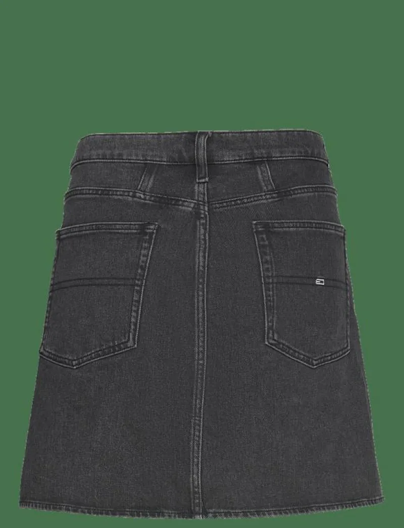 Tommy Jeans CRV MOM UH SKIRT CG4181 - Korta kjolar DENIM BLACK Sale