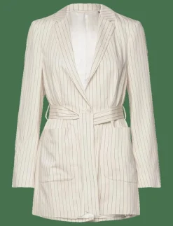 GANT D2. PINSTRIPE BELTED BLAZER - Kavajer med skärp LINEN Discount