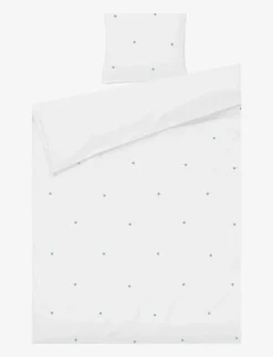 Daisy Påslakanset 150x210 cm vit/ljusblå SE - Påslakanset|Juna Discount