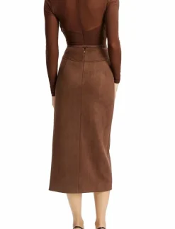 DANTE VEGAN SUEDE MIDI SKIRT - Midi kjolar|Bardot Discount