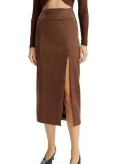 DANTE VEGAN SUEDE MIDI SKIRT - Midi kjolar|Bardot Discount