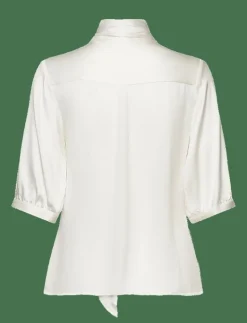 -Vaila silk scarf bow blouse - Kortärmade blusar|Dante6 Discount