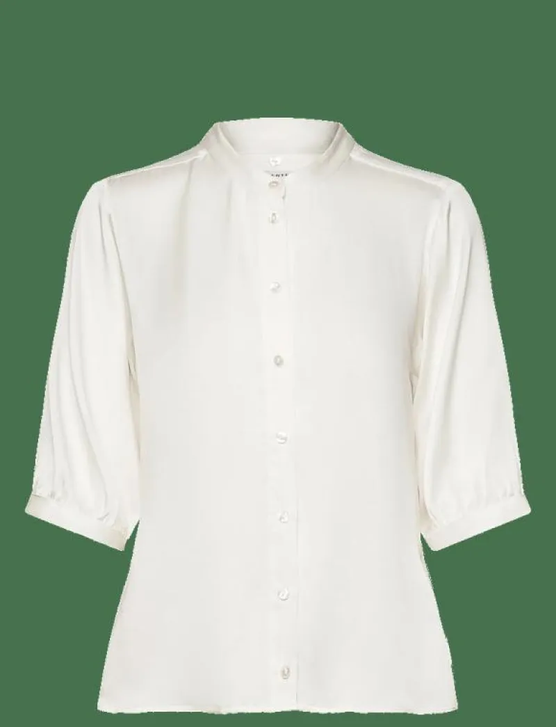 -Vaila silk scarf bow blouse - Kortärmade blusar|Dante6 Discount