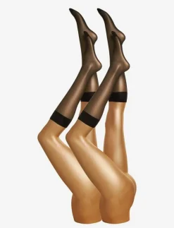 Decoy kneehigh silklook 2pk 20 - Strumpor SVART Best