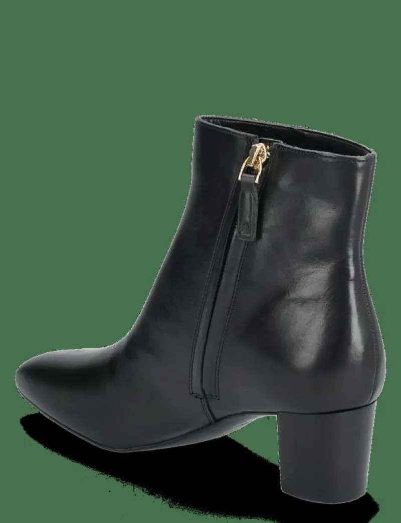 Demi Burnished Leather Bootie - Ankelboots med klack|Lauren Ralph Lauren Sale