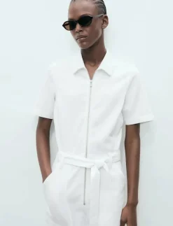 Denim jumpsuit belt - Jumpsuits|Mango Outlet