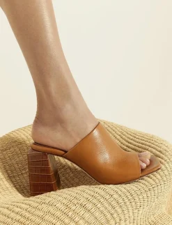 DEAR FRANCES DERI MULE - Mules med klack SADDLE Best