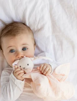 Diinglisar, Snuttefilt, Kanin, Muslin, Babyrosa - Snuttefiltar|Teddykompaniet Best