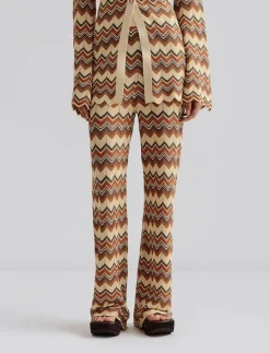 Ditte flared knitted pants - Byxor|Malina Online