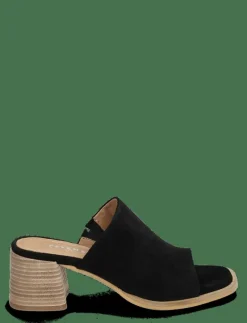 Pavement Dona - Mules med klack BLACK SUEDE New