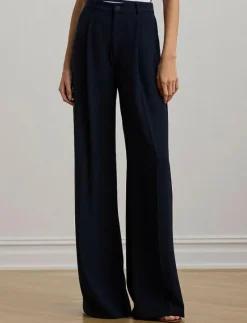 Double-Faced Georgette Wide-Leg Pant - Vida byxor|Lauren Ralph Lauren Online