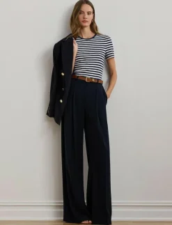 Double-Faced Georgette Wide-Leg Pant - Vida byxor|Lauren Ralph Lauren Online