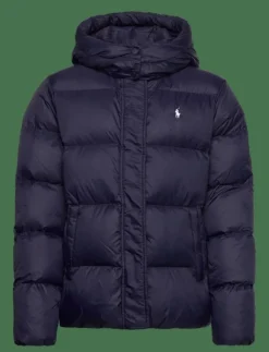Ralph Lauren Kids Down Hooded Jacket - Dunjackor & fodrade jackor NEWPORT NAVY W WH Best