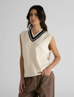 Prohibited Dream Knit Vest - Stickade västar CREAM Best