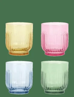 Aida Drinking glasses - coloured 4 pcs mix pack (amber, red, light blue, green) 33.0 cl - Dricksglas MULTI-COLOURED Clearance