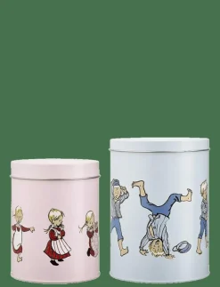 Muurla Emil plåtburkar Emil och Ida set om 2 st - Förvaringsburkar BLUE/PINK New