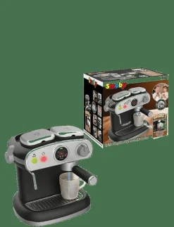Smoby Espresso Coffee Machine - Leksakskök & Tillbehör BLACK New