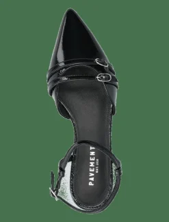 Pavement Evita - Platta slingbacks BLACK PATENT Clearance