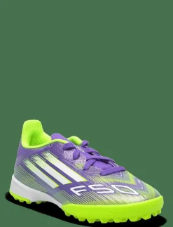 adidas Performance F50 LEAGUE TF J - Fotbollsskor PURRUS/FTWWHT/LUCLEM