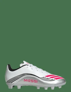 adidas Performance F50 MESSI CLUB FG/MG J - Fotbollsskor FTWWHT/LUCRED/SILVMT Discount
