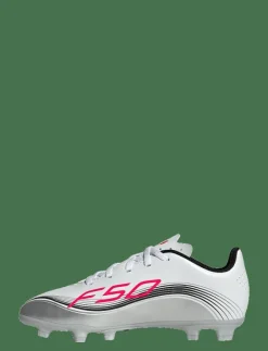 adidas Performance F50 MESSI CLUB FG/MG J - Fotbollsskor FTWWHT/LUCRED/SILVMT Discount