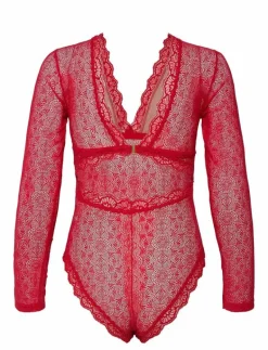 Underprotection Fabienne bodystocking - Bodies & slips RED