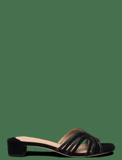 Lauren Ralph Lauren Fay Suede & Leather Multistrap Sandal - Mules med klack BLACK/BLACK Best