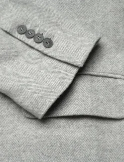 Naja Lauf FEODORA JACKET SOFT HERRINGBONE - Enkelknäppta kavajer LIGHT GREY Discount