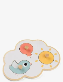 Done by Deer First peg puzzle Happy clouds - Träpussel COLOUR MIX Outlet