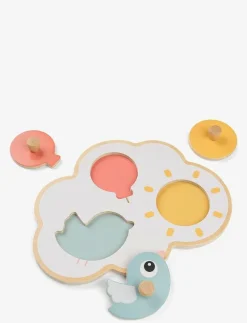 Done by Deer First peg puzzle Happy clouds - Träpussel COLOUR MIX Outlet