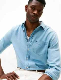 FLANNEL INDIGO SHIRT - Casual skjortor|Tommy Hilfiger Outlet