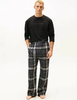Tommy Hilfiger FLANNEL PJ PANT WB - Nederdelar BLACK TARTAN Discount