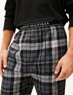 Tommy Hilfiger FLANNEL PJ PANT WB - Nederdelar BLACK TARTAN Discount