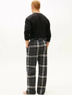 Tommy Hilfiger FLANNEL PJ PANT WB - Nederdelar BLACK TARTAN Discount
