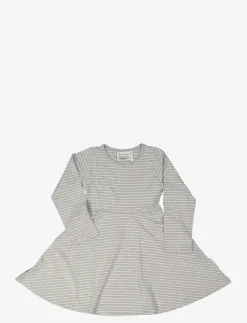 Geggamoja Flared Dress Classic - Långärmade vardagsklänningar GREY