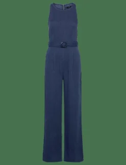 Flowy denim jumpsuit with belt - Jumpsuits|Mango Sale