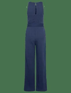 Flowy denim jumpsuit with belt - Jumpsuits|Mango Sale