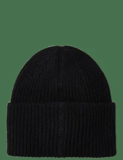 Davida Cashmere Fold Rib Cap - Mössor BLACK