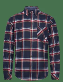 MCS FRANCK REG COT PE M SHIRT - Flanellskjortor DARK SAPPHIRE