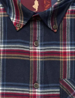 MCS FRANCK REG COT PE M SHIRT - Flanellskjortor DARK SAPPHIRE